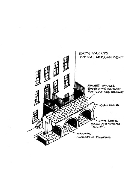Bath vaults - typical arrangement sketch