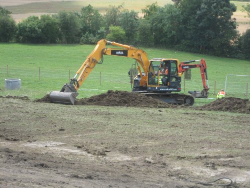 Kelston Road topsoil being stripped and stored for reuse