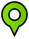Green pin = Fixed or closed