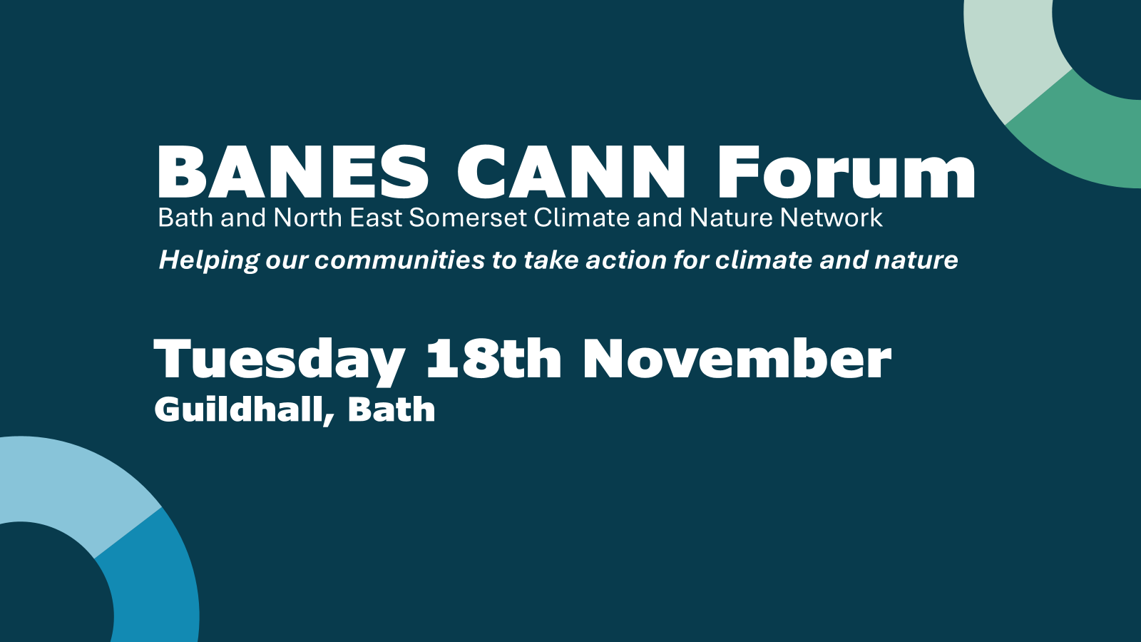 The poster for BANES CANN Forum