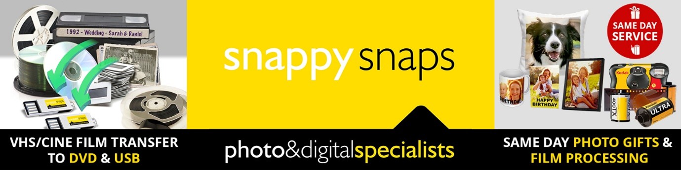Snappy snaps logo and images of photo products