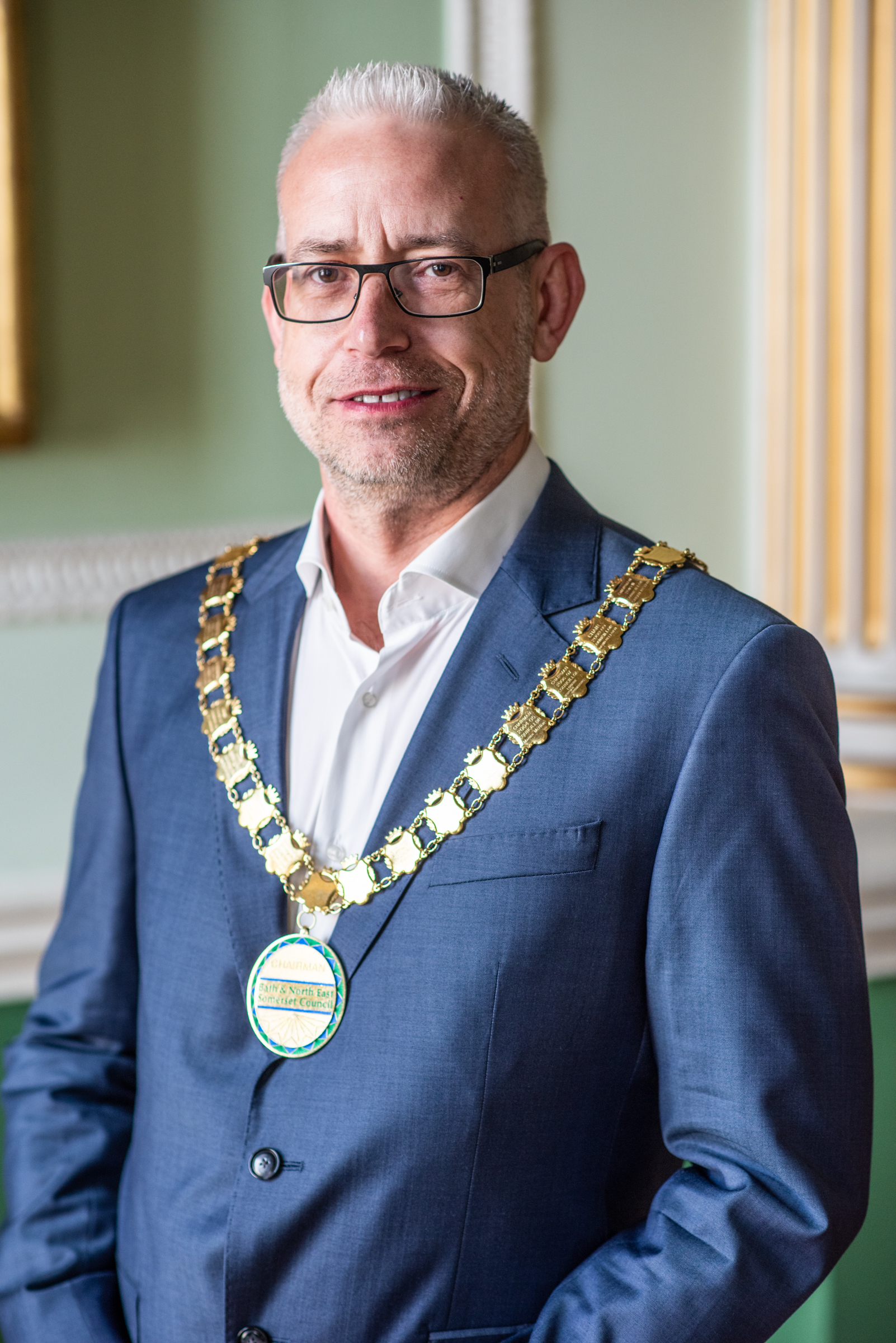 A portrait image of Cllr Shaun Stephenson-McGall, Chair of the Council