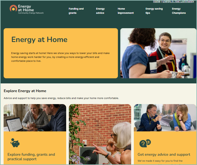 Open a large version of this image Preview of the Energy At Home site