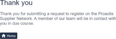 Thank you message