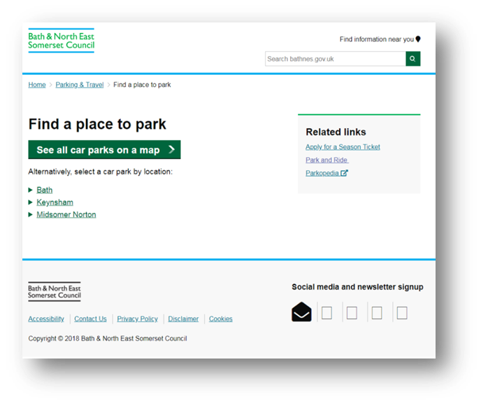 Find a place to park prototype first iteration