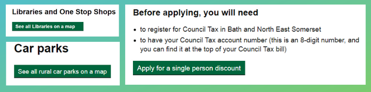 A website navigation menu