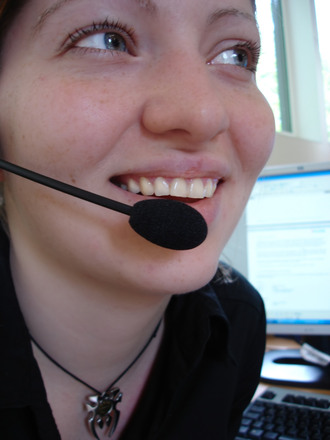 Photo of lady with headset