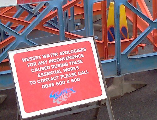Public utilities advaced notice sign