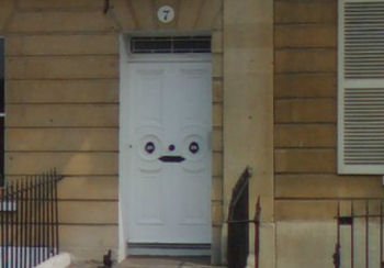 A front door of a property