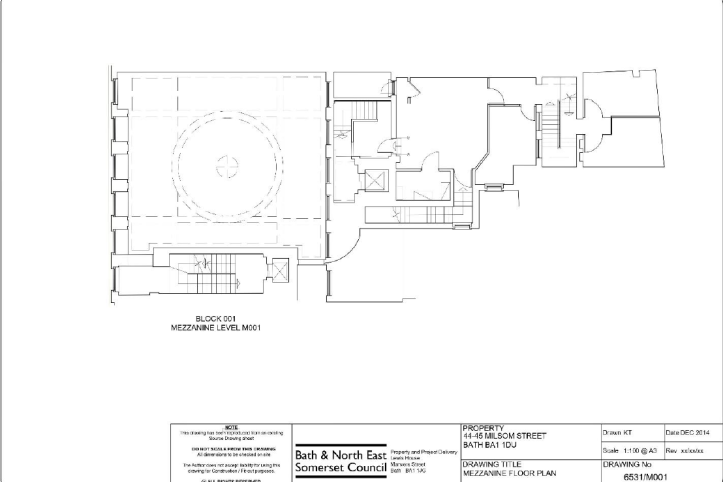 First floor plan of 44-45 Milsom Street