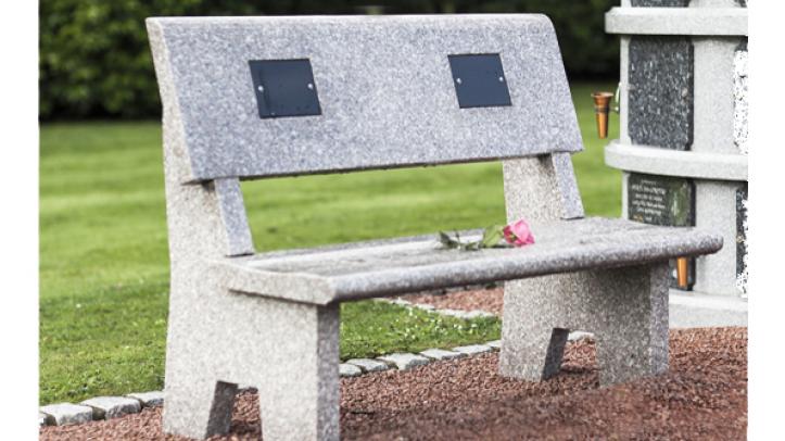 Backed granite bench product photo