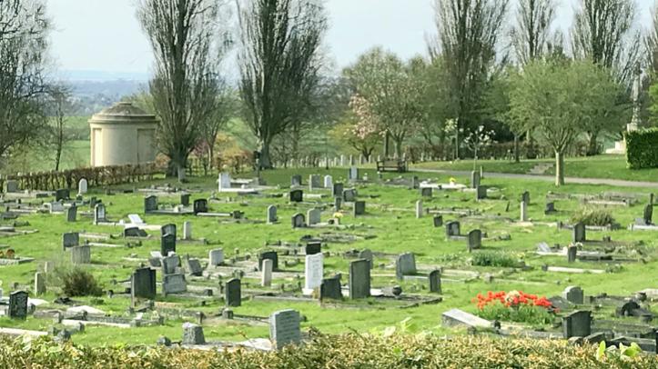 Traditional graves at Haycombe