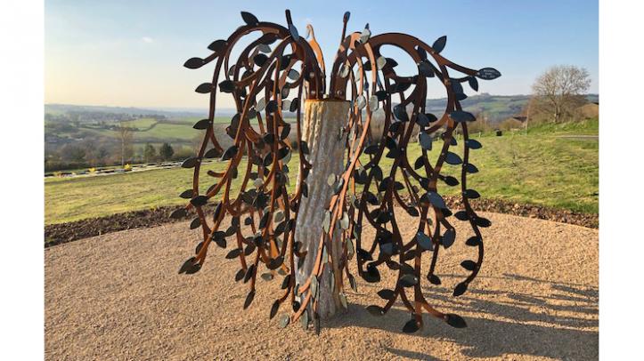 willow tree sculpture at Haycombe