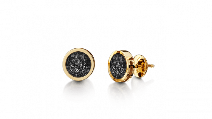 Gold and black earrings