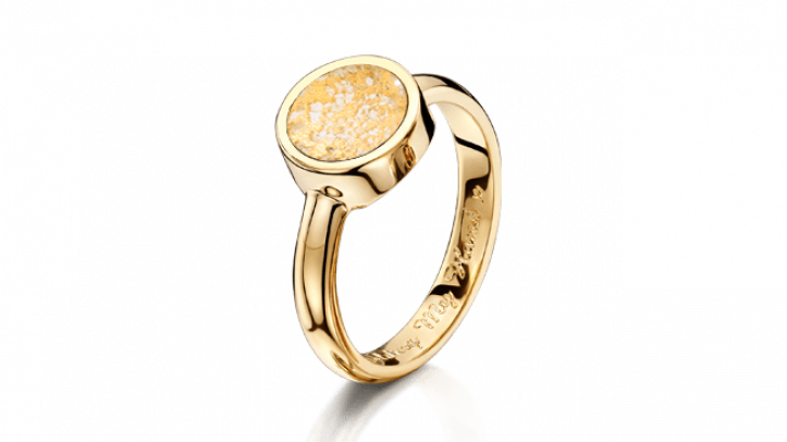 gold and clear tribute ring