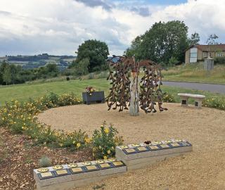 The Grassland and the Willow Tree sculpture