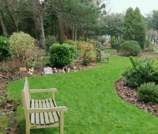 Shrubbery sites for the interment of ashes at Haycombe