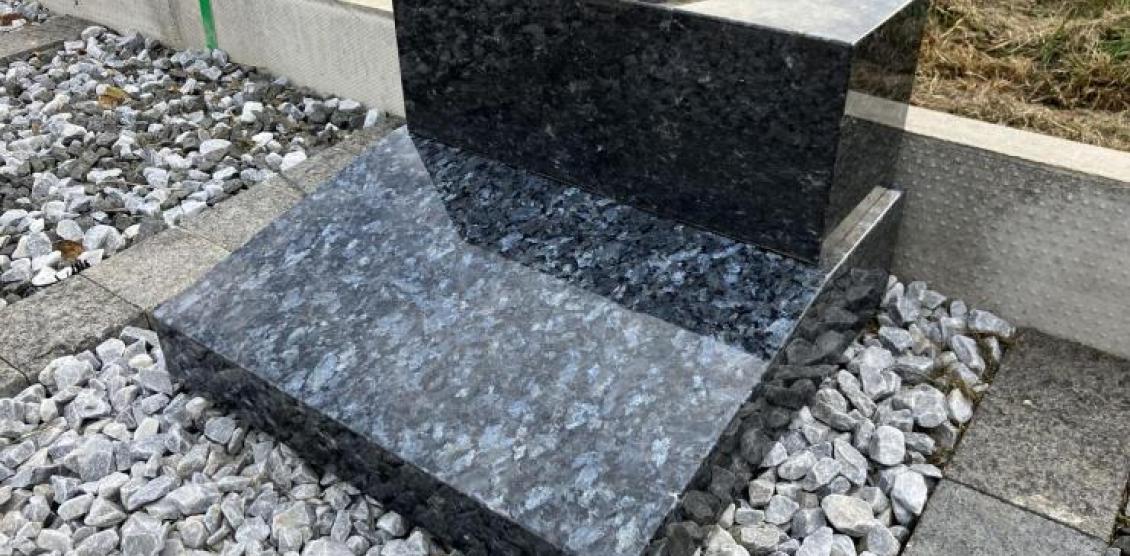 Sunset walk polished granite tablet